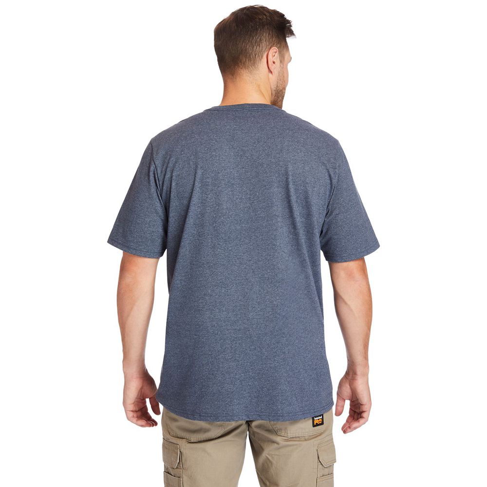 Tricouri Timberland Barbati Bleumarin - Pro® Big & Tall Base Plate Short-Sleeve - Romania - QRAFIY67